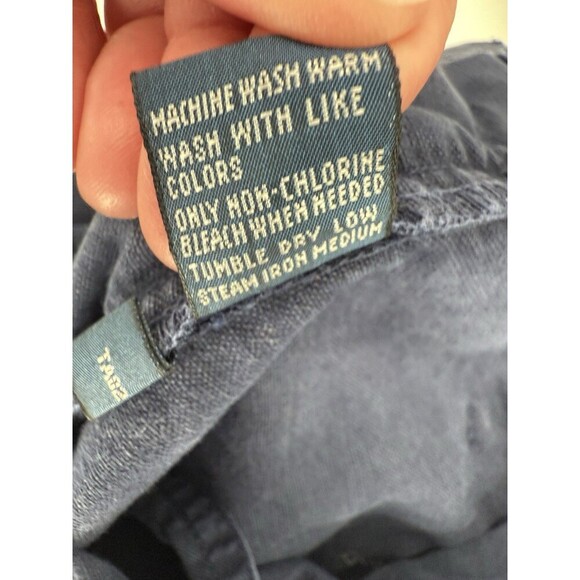 Polo Ralph Lauren Navy Linen Blend Drawstring Cargo Shorts Size XLARGE EUC - Picture 9 of 10